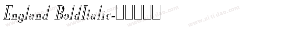 England BoldItalic字体转换
